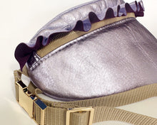 Metallic Lilac Leather Marnie Bumbag & Crossbody Bag