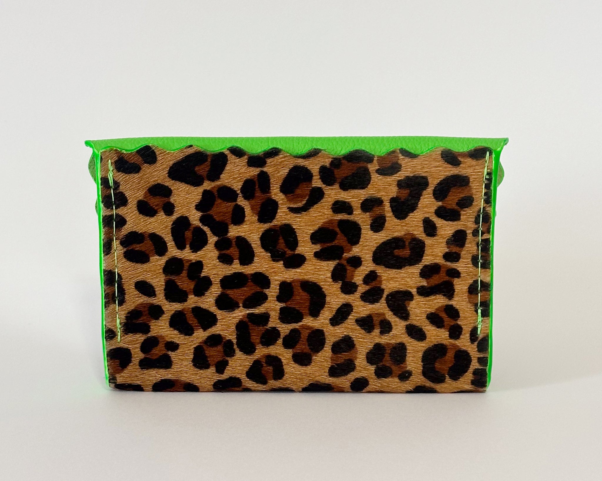 Buy Neon Green Leather Coin Purse With Neon Green Scalloped Edges, Glow  Under UV Online in India - Etsy