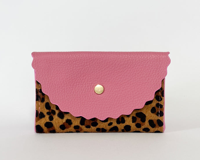 Pink & Leopard Print Dora Purse with Pink Edges