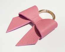 Pink Leather Bow bag Charm/Keyring