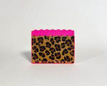 Neon Pink & Leopard Print Dora Card Holder with Neon Pink Edges