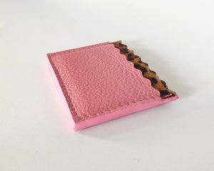 Pink & Leopard Print Dora Cardholder with Pink Edges