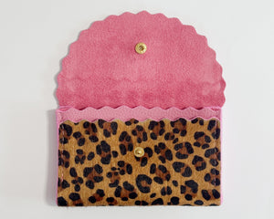 Pink & Leopard Print Dora Purse with Pink Edges