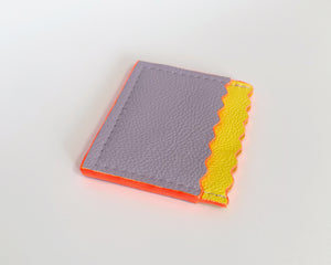 Yellow & Lilac Dora Cardholder with Neon Orange Edges